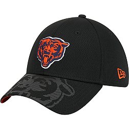 New Era Men's Chicago Bears Top Visor 39Thirty Black Stretch Fit Hat