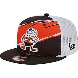 New Era Men's Cleveland Browns Tear Team Color 9Fifty Adjustable Trucker Hat