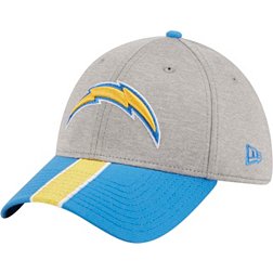 New Era Men's Los Angeles Chargers Stripe Grey 39Thirty Stretch Fit Hat