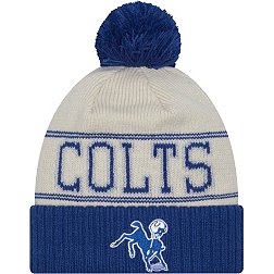 New Era Men's Indianapolis Colts 2023 Sideline Blue Historic Knit Beanie
