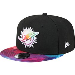 New Era Men's Miami Dolphins 2023 Crucial Catch Black 9Fifty Adjustable Hat