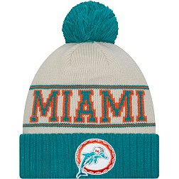 New Era Men's Miami Dolphins 2023 Sideline Aqua Historic Knit Beanie