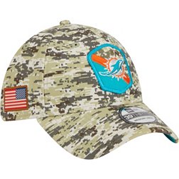 New Era Men's Miami Dolphins 2023 Salute to Service 39Thirty Camo Stretch Fit Hat