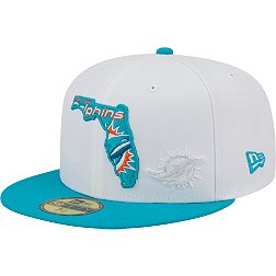 New Era Men's Miami Dolphins State 59Fifty White/Aqua Fitted Hat