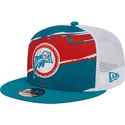 New Era Men's Miami Dolphins Tear Team Color 9Fifty Adjustable Trucker Hat