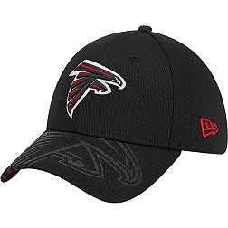 New Era Men's Atlanta Falcons Top Visor 39Thirty Black Stretch Fit Hat