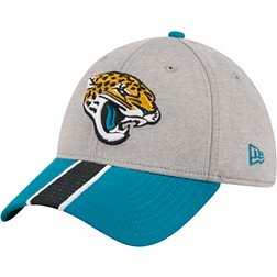 New Era Men's Jacksonville Jaguars Stripe Grey 39Thirty Stretch Fit Hat