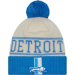 New Era Men's Detroit Lions 2023 Sideline Blue Historic Knit Hat Beanie