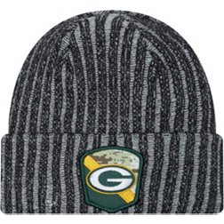 New Era Men's Green Bay Packers 2023 Salute to Service Black Knit Beanie