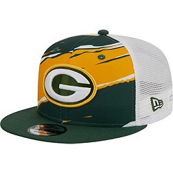 New Era Men's Green Bay Packers Tear Team Color 9Fifty Adjustable Trucker Hat