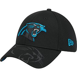 New Era Men's Carolina Panthers Top Visor 39Thirty Black Stretch Fit Hat