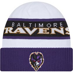 Baltimore Ravens Youth Jacquard Tassel Knit Hat with Pom - Purple