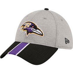 New Era Men's Baltimore Ravens Stripe Grey 39Thirty Stretch Fit Hat