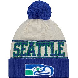 New Era Men's Seattle Seahawks 2023 Sideline Blue Historic Knit Hat