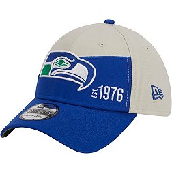 New Era Men's Seattle Seahawks 2023 Sideline Historic Blue 39Thirty Stretch Fit Hat