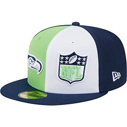 New Era Men's Seattle Seahawks 2023 Sideline Pinwheel 59Fifty Fitted Hat