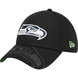 New Era Men's Seattle Seahawks Top Visor 39Thirty Black Stretch Fit Hat