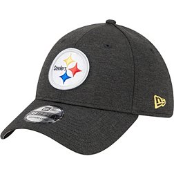 New Era Men's Pittsburgh Steelers Logo Black 39Thirty Stretch Fit Hat