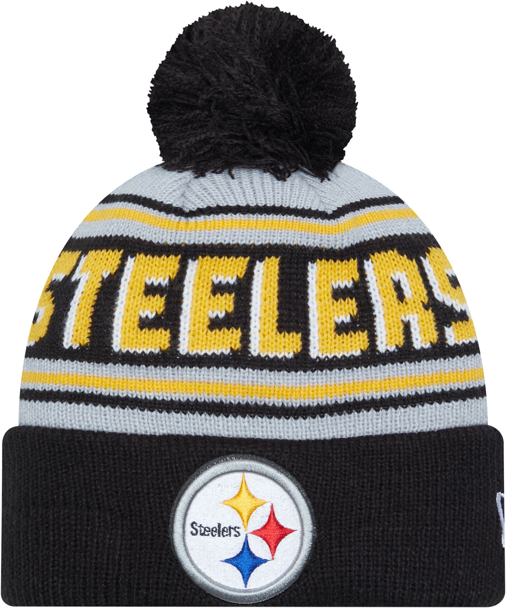 New Era Men's Pittsburgh Steelers Black Cheer Knit Beanie
