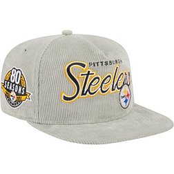 New Era Men's Pittsburgh Steelers Golfer Cord Grey Adjustable Snapback Hat