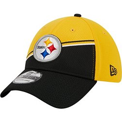 New Era Men's Pittsburgh Steelers 2023 Sideline Alternate Black 39Thirty Stretch Fit Hat