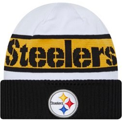 New Era Men's Pittsburgh Steelers 2023 Sideline White Tech Knit Hat