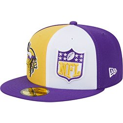 New Era Men's Minnesota Vikings 2023 Sideline Pinwheel 59Fifty Fitted Hat