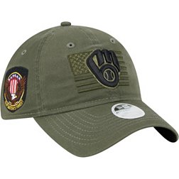 New Era Women's Armed Forces Day 2023 Milwaukee Brewers Olive 9Twenty Adjustable Hat