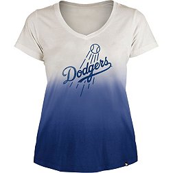 Dick's Sporting Goods '47 Women's Los Angeles Dodgers Gray Dazzle Rival  V-Neck T-Shirt