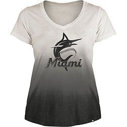 MLB Miami Marlins Women's Gold Collection Long Sleeve V-Neck Tri