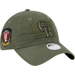 New Era Women's Armed Forces Day 2023 Colorado Rockies Olive 9Twenty Adjustable Hat