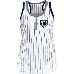 FIFTH&OCEAN New York Yankees Women's Pinstripe T-Shirt 20 Wht / 2XL