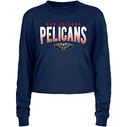 Nba New Orleans Pelicans Women's Gray Long Sleeve Team Slugger Crew Neck T- shirt : Target