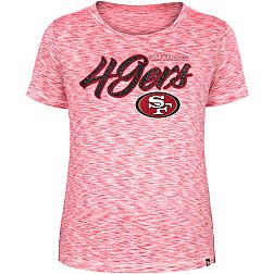 New Era Women's San Francisco 49ers Space Dye Glitter Red T-Shirt