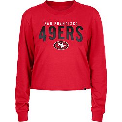 New Era Women's San Francisco 49ers Red Sporty Crop Long Sleeve T-Shirt