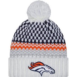 New Era Women's Denver Broncos 2023 Sideline White Knit Beanie