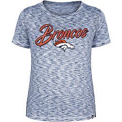 New Era Women's Denver Broncos Space Dye Glitter Navy T-Shirt