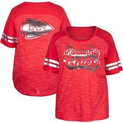 New Era Women's Kansas City Chiefs Space Dye Red Plus Size T-Shirt