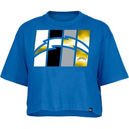 New Era Women's Los Angeles Chargers Panel Boxy Blue T-Shirt