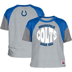 New Era Women's Indianapolis Colts Color Block Grey T-Shirt
