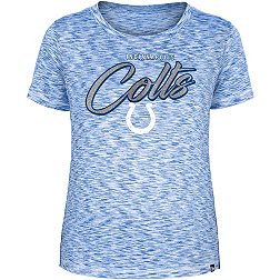 New Era Women's Indianapolis Colts Space Dye Glitter Blue T-Shirt