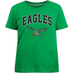 New Era Women's Philadelphia Eagles Arch Legacy Kelly Green T-Shirt