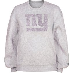 New Era Women's New York Giants Grey Balloon Sleeve Crew Sweatshirt