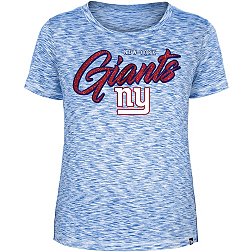 New Era Women's New York Giants Space Dye Glitter Blue T-Shirt