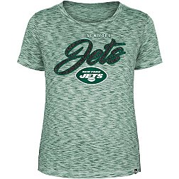 New Era Women's New York Jets Space Dye Glitter Green T-Shirt