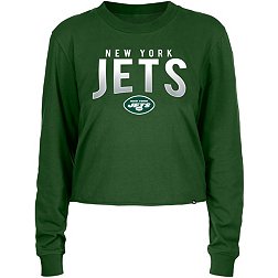 New Era Women's New York Jets Green Sporty Long Sleeve Crop Top