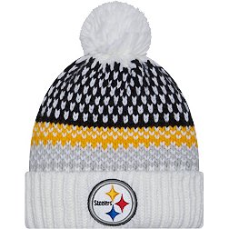 New Era Women's Pittsburgh Steelers 2023 Sideline White Knit Hat