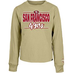 New Era Little Kids' San Francisco 49ers Script Beige Long Sleeve T-Shirt