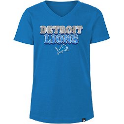 New Era Girls' Detroit Lions Sequins Blue T-Shirt