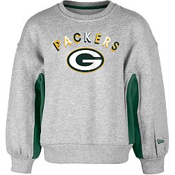 New Era Girls' Green Bay Packers Balloon Grey Crew Sweatshirt